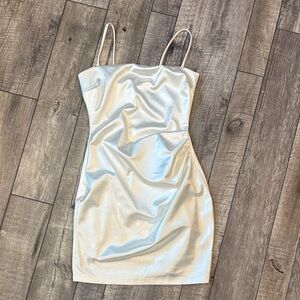Elegant White Satin Dress (Windsor) - Size S - New with tags